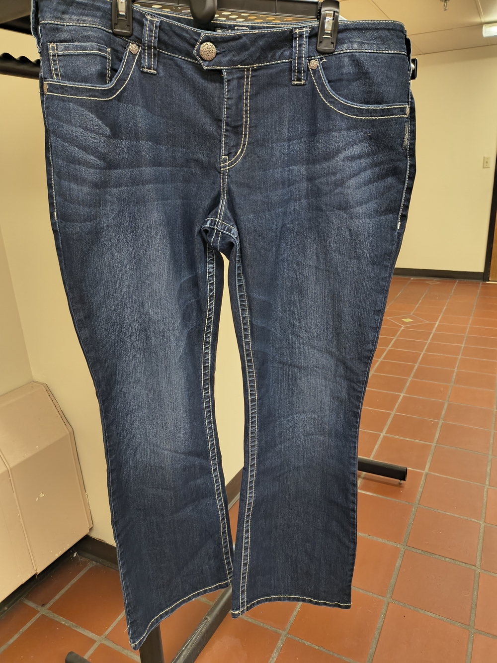 Silver Dark Indigo Flare Jeans size 20 Plus Size L31